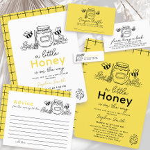 Little Honey Hand-drawn Jar & Bees Baby shower