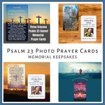 Psalm 23 Photo Memorial Prayer Cards