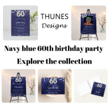 60th birthday party navy blue stars