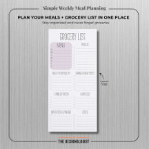 Weekly Meal Planner & Grocery List