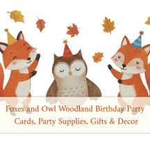 Foxes and Owl Woodland Fall Birthday Party