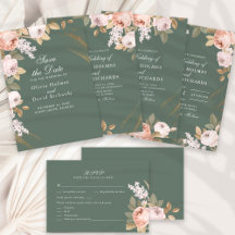 Boho Sage Green Peonies Wedding Collection