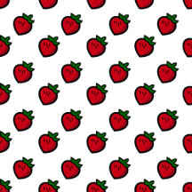 Cute Red Cartoon Strawberries for Vegetarians