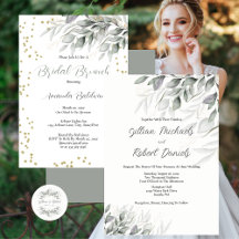 Elegant Watercolor Leaves Wedding Collection