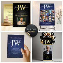 Elegant Initials Birthday Party 