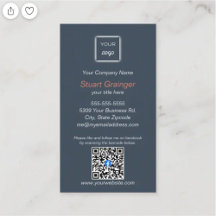 Business Cards w/ Google QR Code & Social Account
