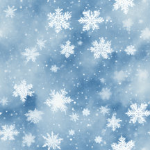 White Silver Snowflake Blue Sky Vintage Watercolor