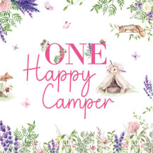 One Happy Camper - Girls First Birthday