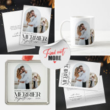 Minimalist Merrier Together Wedding Christmas