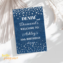 Denim and Diamonds Party Decoration