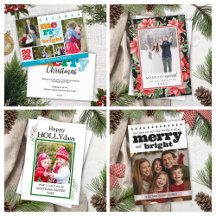 Unique Happy Holidays Merry Christmas Cards