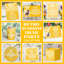 Retro Sunshine Graduation Party Collection