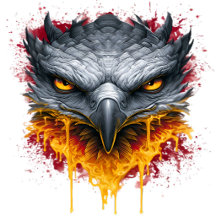 Molten Lava Eagle Watercolor Art Collection