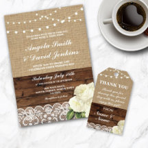 Lace Days Wood Burlap Collection