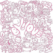 ASL ILY Cat Love Collection 