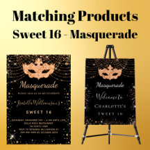 Sweet 16 - Masquerade - black and gold