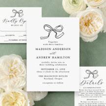 Elegant Black Bow Wedding