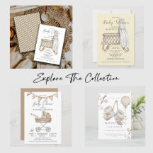 Boho Gender Neutral Baby Shower Invitations