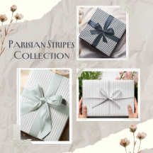 Parisian Stripes Gift Wrap