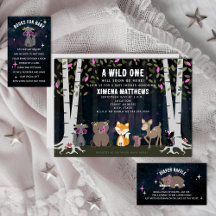 Cosmic Creatures Woodland Wild One Baby Shower