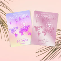 Passport Birthday Invitations