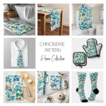 Colorful Chinoiserie Traditional Floral Pattern