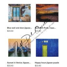 Jigsaw puzzles with travel photos