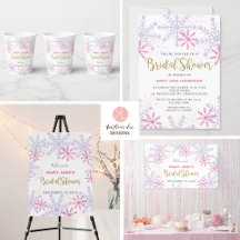 Winter Wonderland Bridal Shower Party Supplies