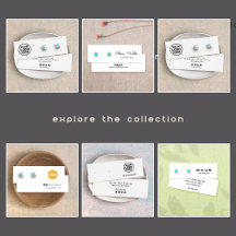 Simple White Mini Stud Earring Displays