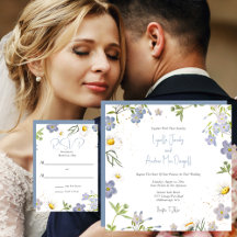 Summer Flowers Blue Wedding Collection