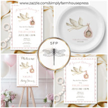 Special Delivery Stork Pink Baby Girl Baby Shower