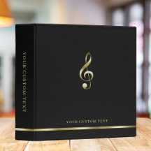 Treble and bass clef in faux gold