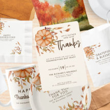 Thanksgiving Dinner Invite Boho Theme