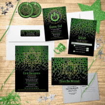 Green Black Video Game Gamer Bar Mitzvah Suite