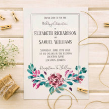 Purple Peony Wedding Invitation and stationery Set