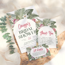 Tropical Floral Arch Modern Summer Bridal Shower