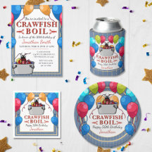 Crawfish Boil Birthday Party Supplies and Favors