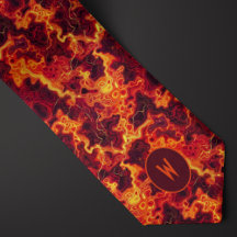Neon Lava Abstract Neckties