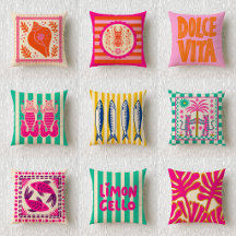 Dopamine Aesthetic Maximalist Throw Pillow Set 32