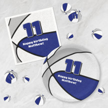 Basketball birthday celebration Blue color themes