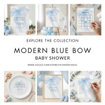 Blue Bow Baby Shower
