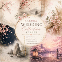 romantic floral Sakura Wedding Collection