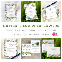 Colorful Butterflies Wildflowers Wedding Suite