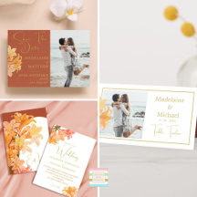 Burnt Orange Floral Terracotta Theme Wedding 