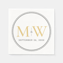 Elegant Monogram Dotted Border Design