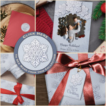 Snowflake Fantasy: Dusty Blue & Silver Glitter