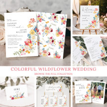 Colorful Wildflower Floral Wedding 