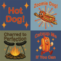 Funny Hot Dogs – Zoomie Dog, Ketchup Pun, & Burnt 
