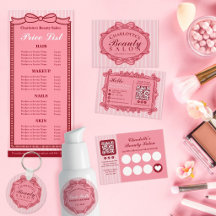 Red and Pink Vintage Inspired Beauty Salon Suite