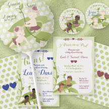 2 Peas in a Pod Baby Shower and Birthday Set
